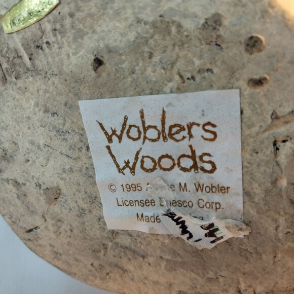 Woblers Woods Folk Art Snowman Decoration Vintage Rustic Cottage Cabin Art - Picture 12 of 12